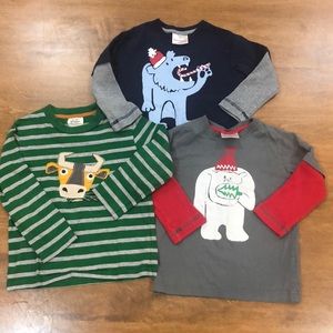 Hanna Anderson/Mini Boden 3 holiday tops sz 3/4